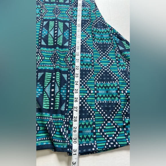 Prana Racerback Shelf Bra Tank Dress Blue Green Geometric size XS - Picture 5 of 8